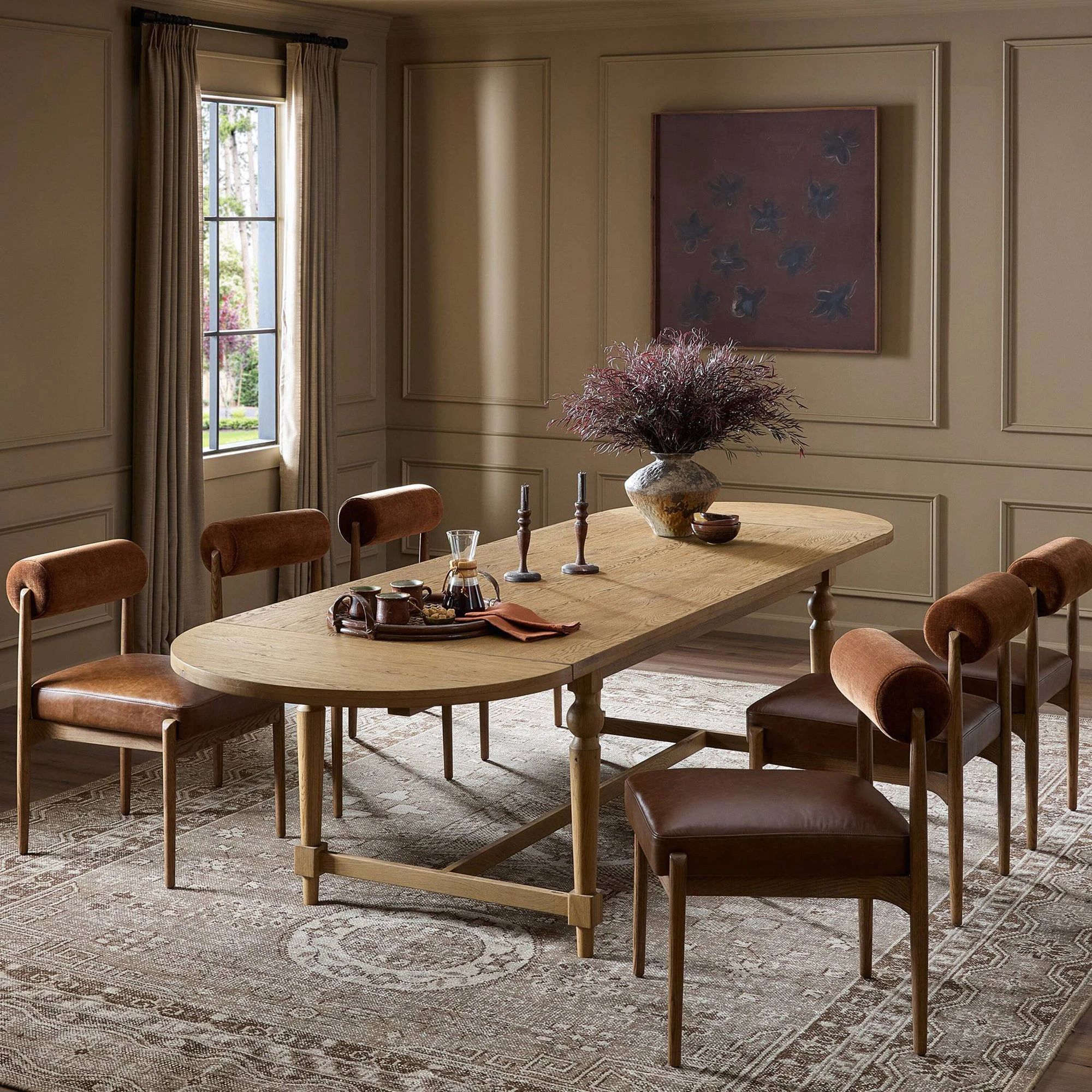 Petrel Oval Leaf Extension Dining Table, Worn Oak 3 Petrel Oval Leaf Extension Dining Table, Worn Oak