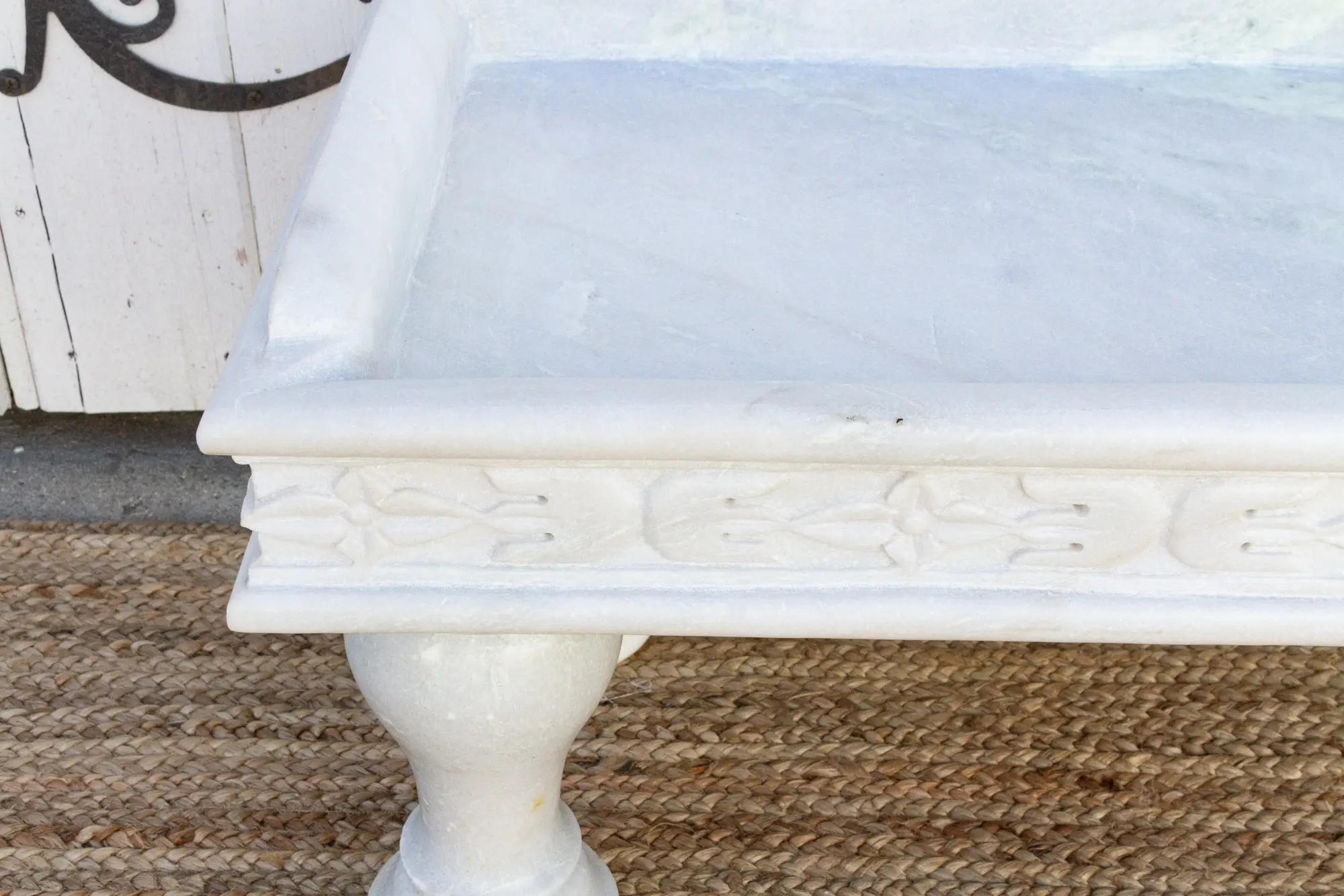 Handcarved Marble Trough Coffee Table 3 Handcarved Marble Trough Coffee Table