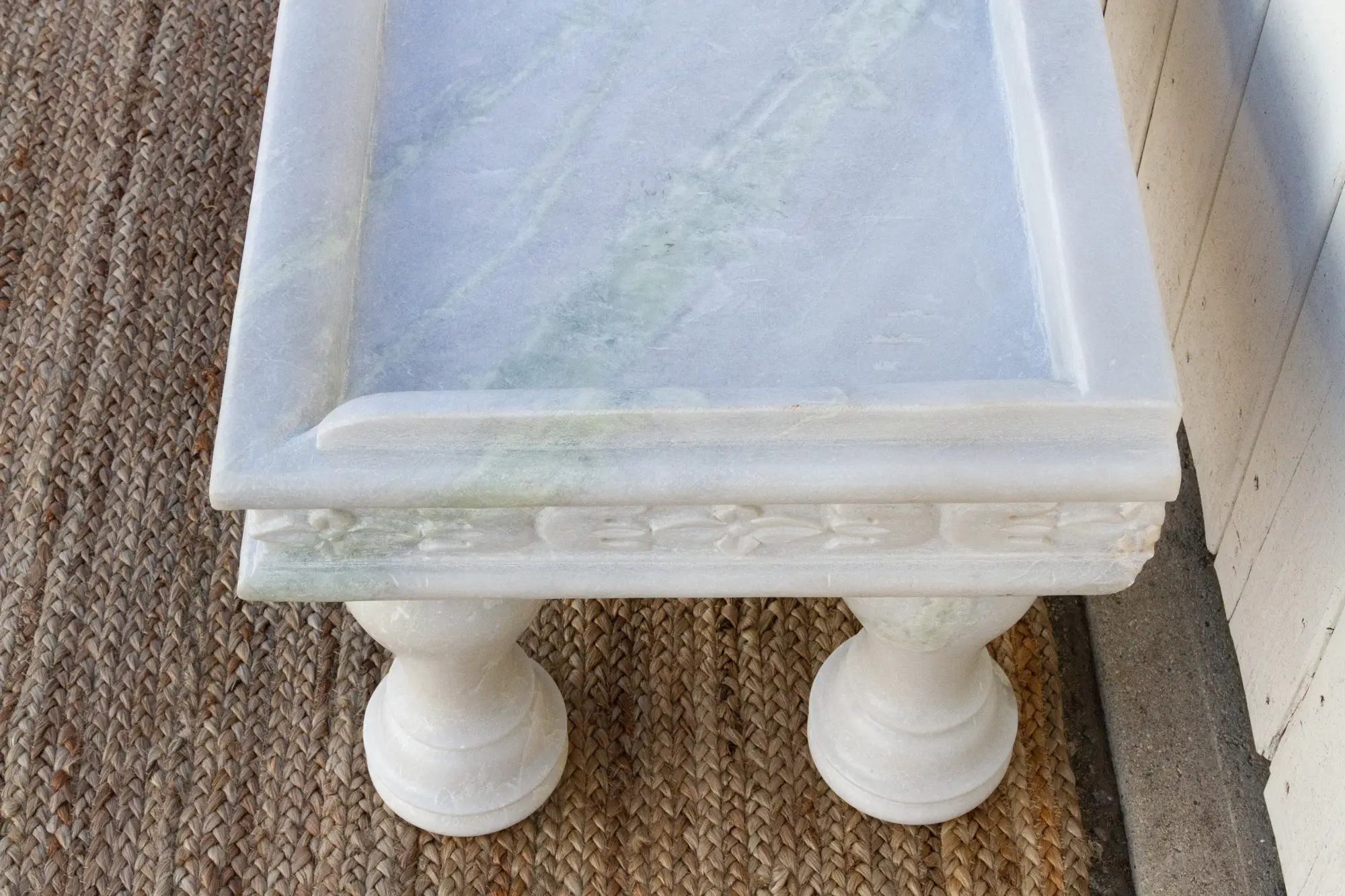 Handcarved Marble Trough Coffee Table 5 Handcarved Marble Trough Coffee Table