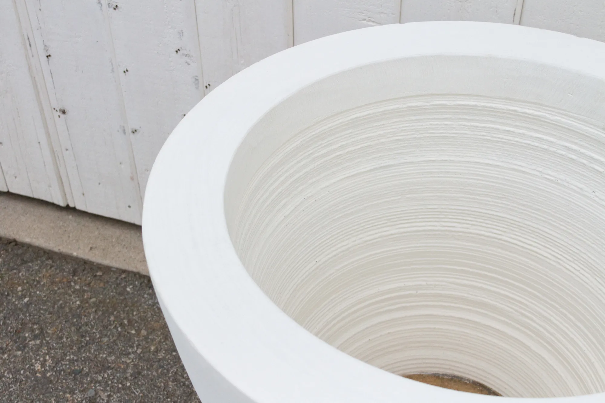 White Dove Round Stone Planter 5 White Dove Round Stone Planter