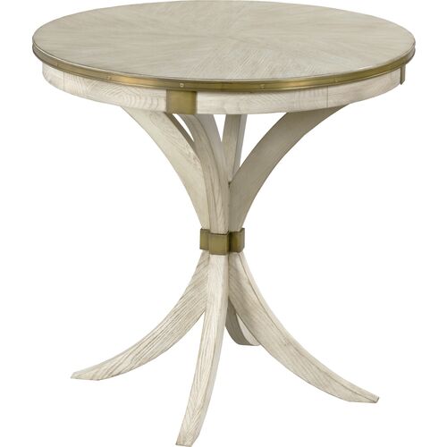 Adele Round Side Table, Ash/Brass 1 Adele Round Side Table, Ash/Brass