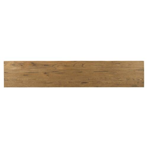 Maker's 84" Console Table, Breadboard/Aged Brass 3 Maker's 84" Console Table, Breadboard/Aged Brass