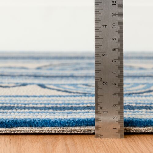 Button Hand Hooked Wool Rug 4 Button Hand Hooked Wool Rug