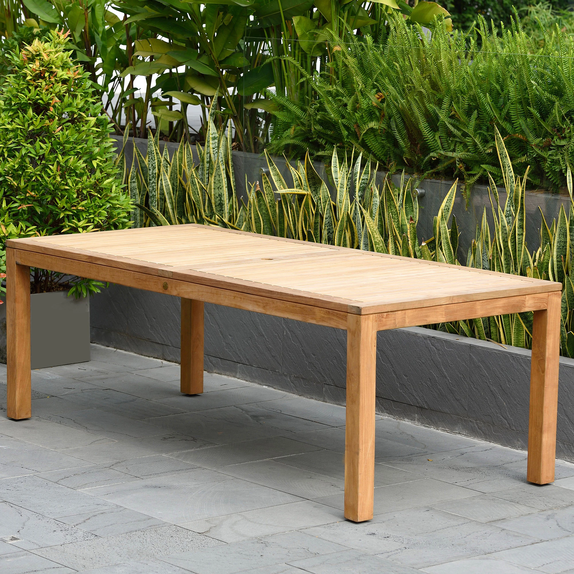Lanai 9-Pc Outdoor Rectangular Teak Dining Set 3 Lanai 9-Pc Outdoor Rectangular Teak Dining Set