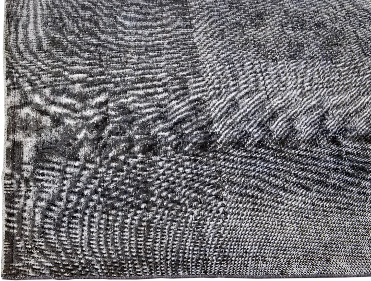 Vintage Asian Overdyed Solid Runner Rug 3 Vintage Asian Overdyed Solid Runner Rug