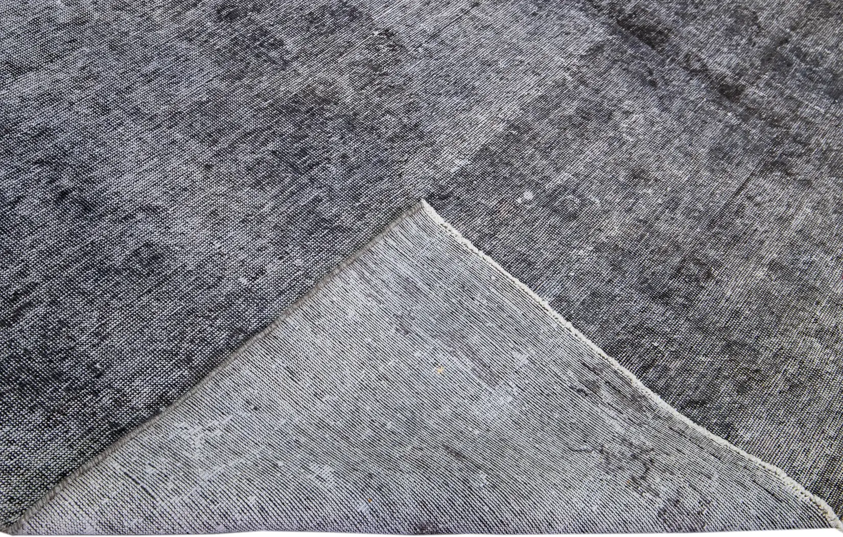 Vintage Asian Overdyed Solid Runner Rug 6 Vintage Asian Overdyed Solid Runner Rug