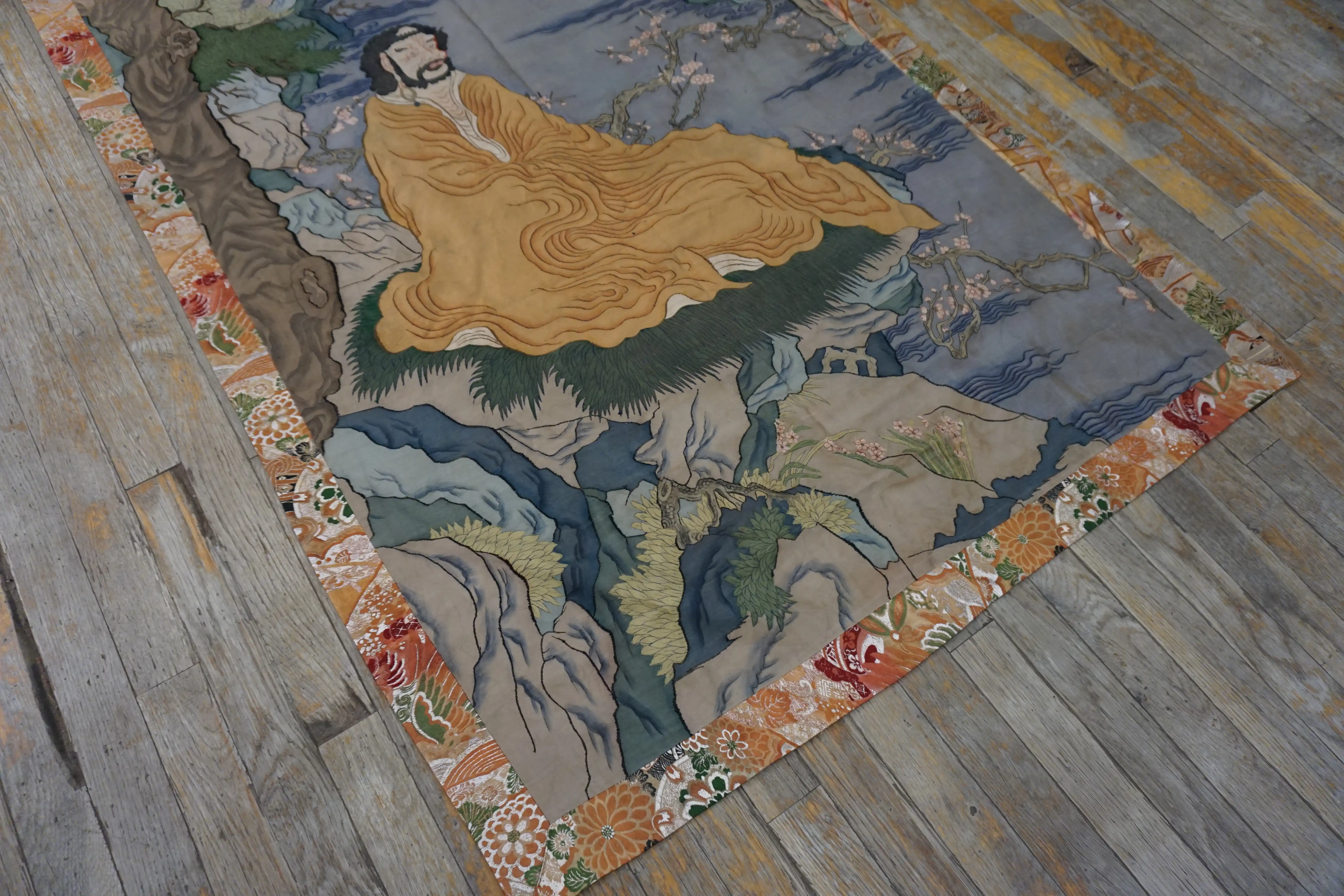 Mid 19th Century Silk Kesi Textile 2 Mid 19th Century Silk Kesi Textile
