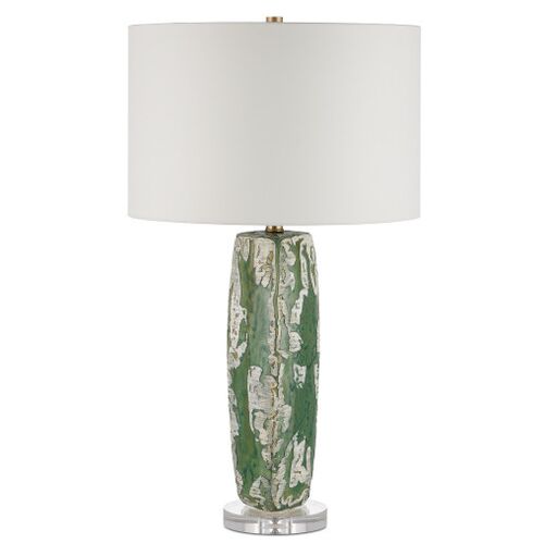 Zowan Table Lamp, Green/Cream