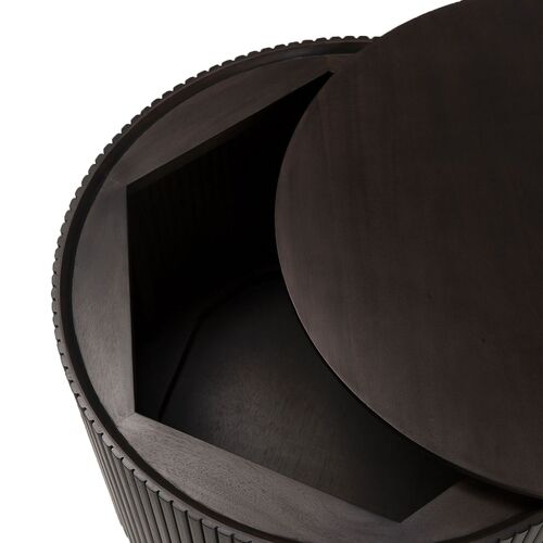 Roller Max Storage Side Table, Dark Brown 3 Roller Max Storage Side Table, Dark Brown