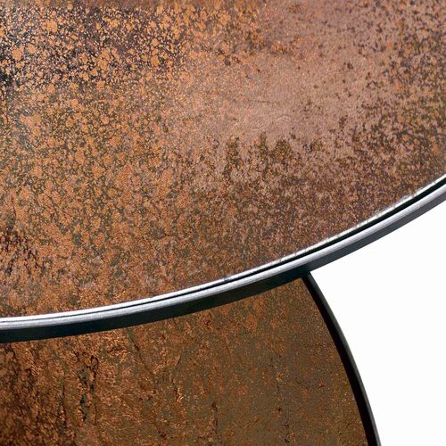 Bronze Copper Nesting Coffee Table, Black 2 Bronze Copper Nesting Coffee Table, Black