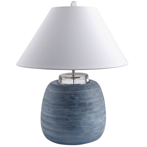 Zoya Porcelain Accent Table Lamp, Gray