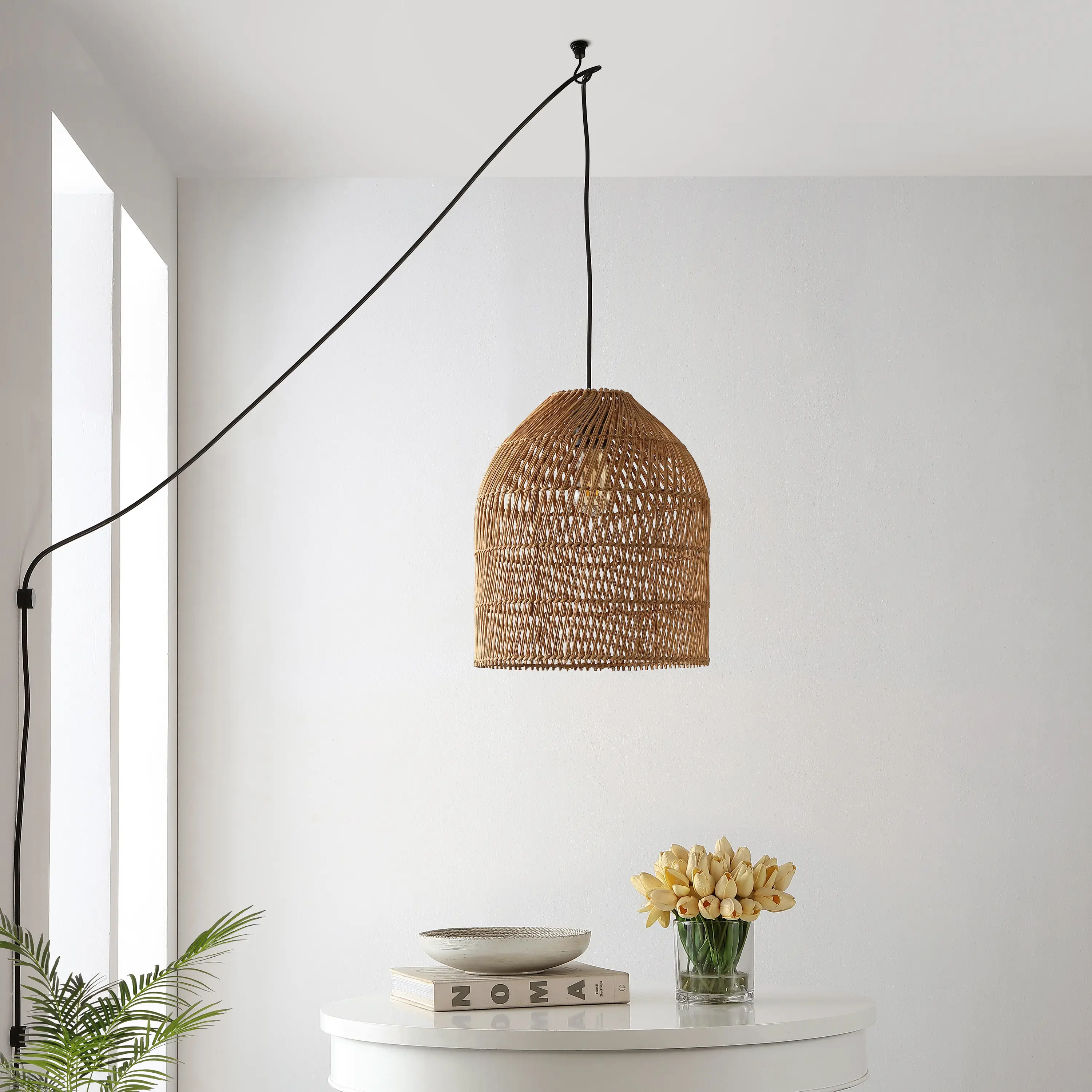 Embry Rattan Pendant, Brown 2 Embry Rattan Pendant, Brown