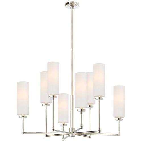 Ziyi 8-Light Chandelier, Polished Nickel
