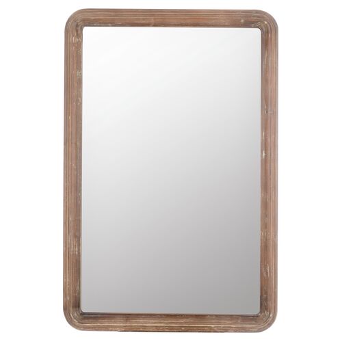 Clara Rectangular Wall Mirror, Natural 1 Clara Rectangular Wall Mirror, Natural