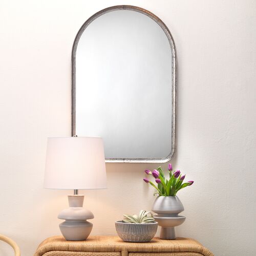 Arch Wall Mirror, Silver Leaf 2 Arch Wall Mirror, Silver Leaf