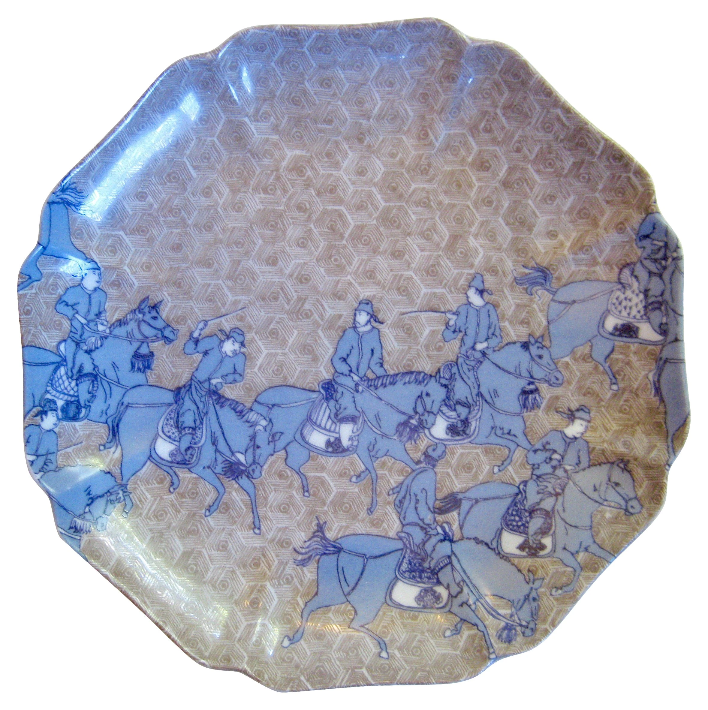 Samurai Porcelain Plates S/4 3 Samurai Porcelain Plates S/4