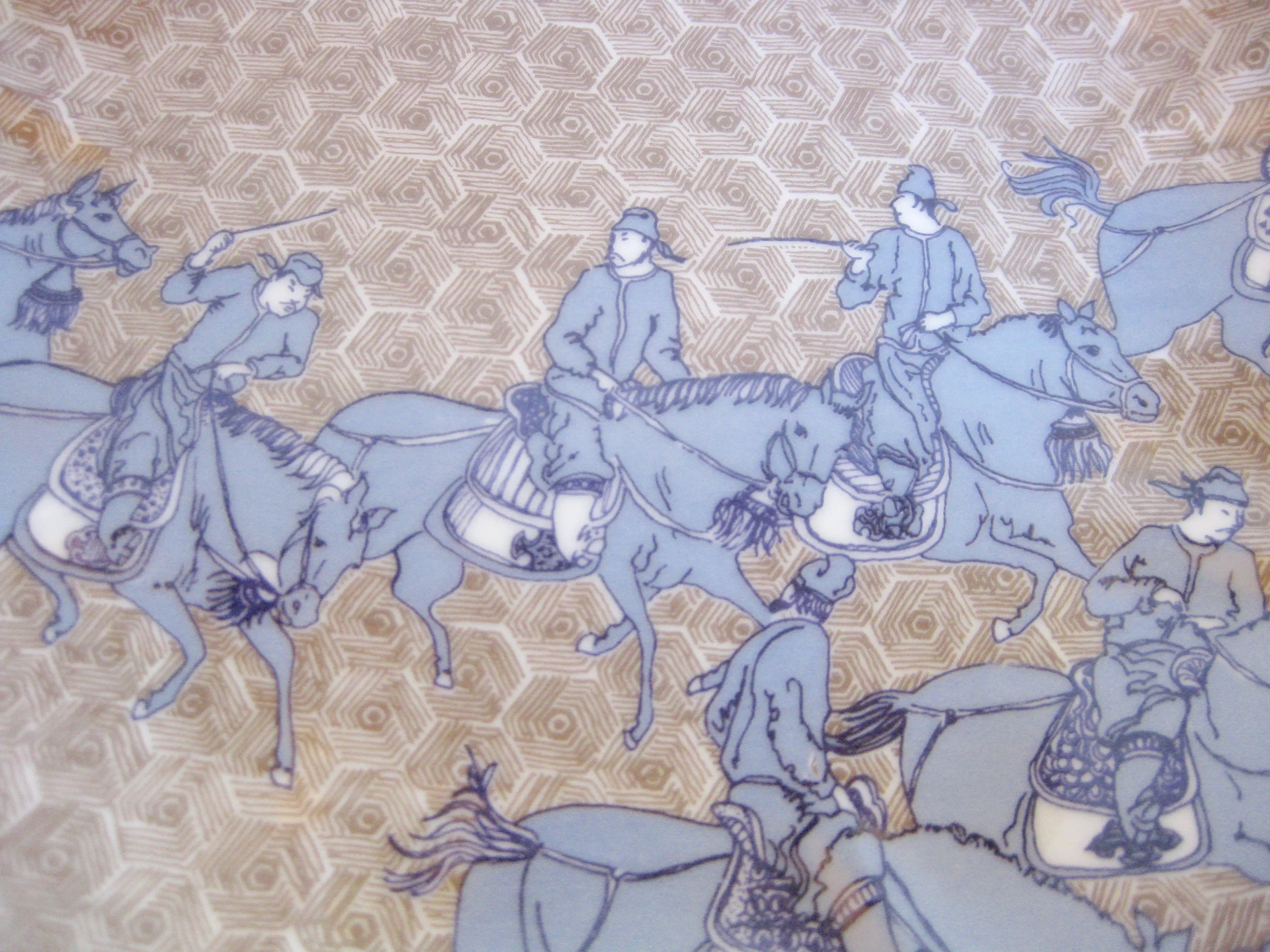 Samurai Porcelain Plates S/4 7 Samurai Porcelain Plates S/4