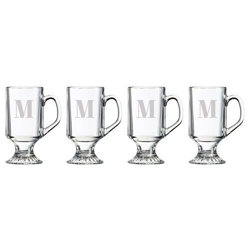 S/4 Mod Monogram Mug, Clear 2 S/4 Mod Monogram Mug, Clear