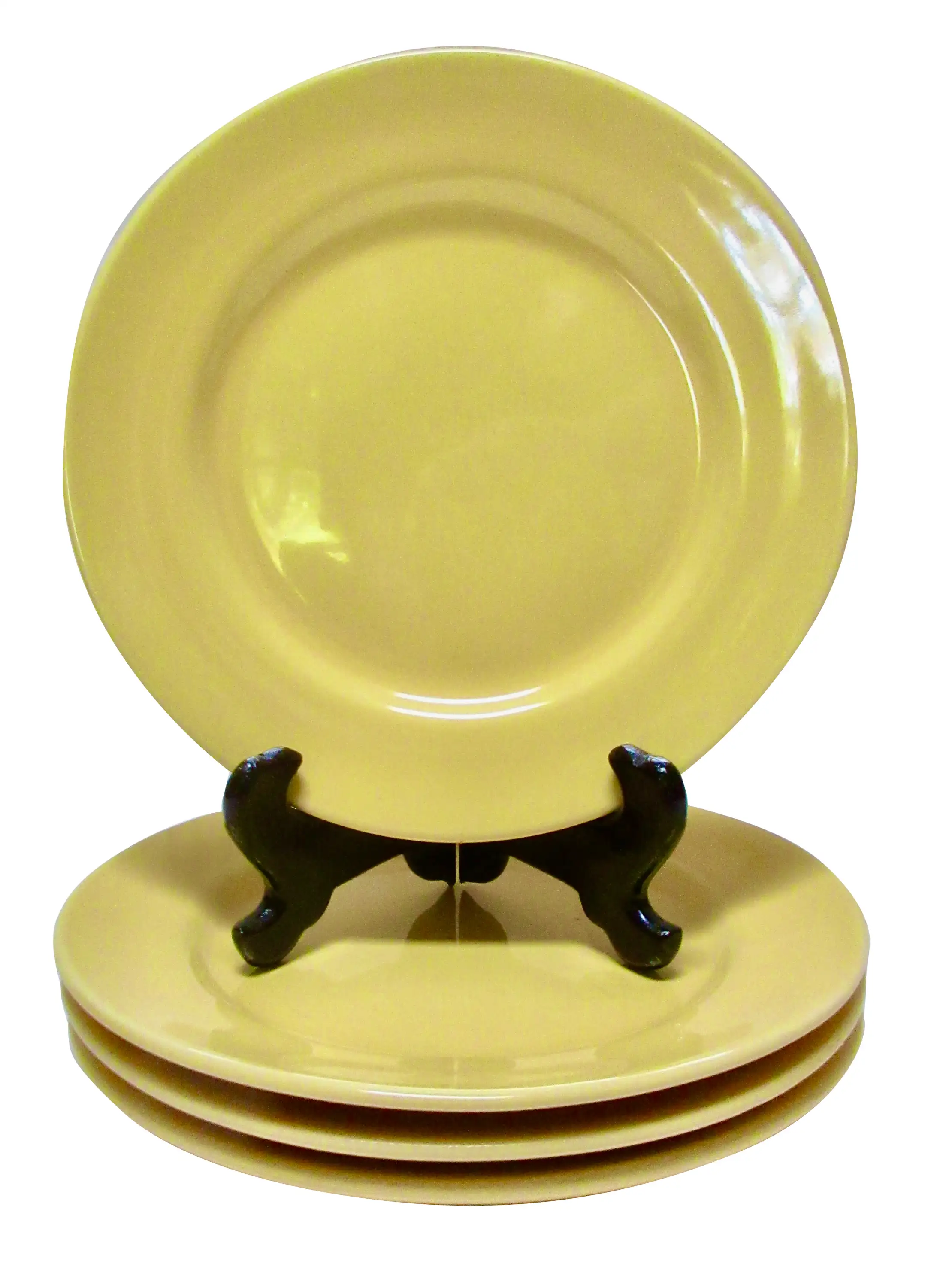 1940s Gladding McBean Canape Plates S/4 1 1940s Gladding McBean Canape Plates S/4