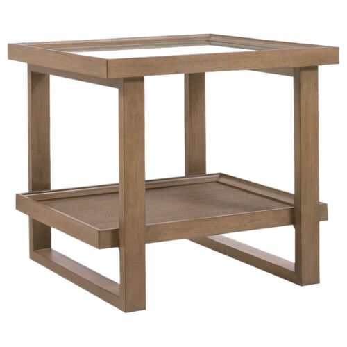 Sonnet Cane Rectangular End Table, Wren 1 Sonnet Cane Rectangular End Table, Wren