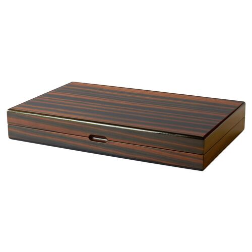Polished Backgammon, Ebony 2 Polished Backgammon, Ebony