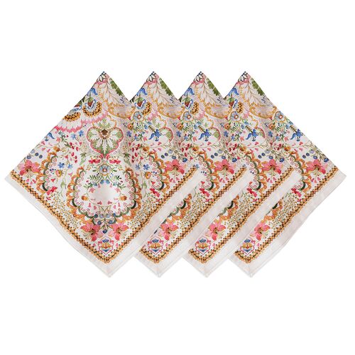 S/4 Sofia Napkins, Multi 1 S/4 Sofia Napkins, Multi