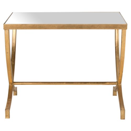Levesque Side Table, Gold 2 Levesque Side Table, Gold