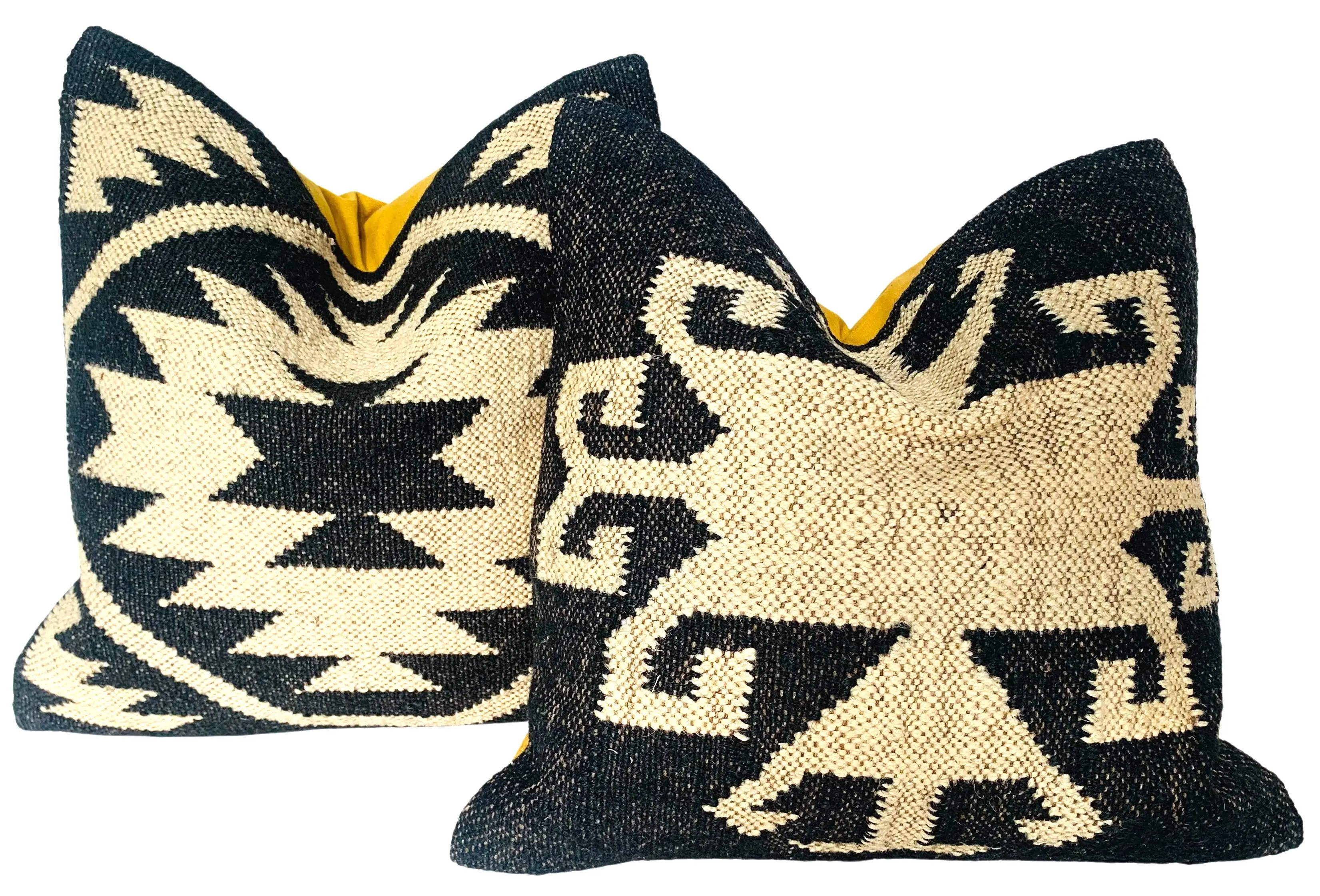 Turkish Kilim Throw Pillows, Pair 2 Turkish Kilim Throw Pillows, Pair