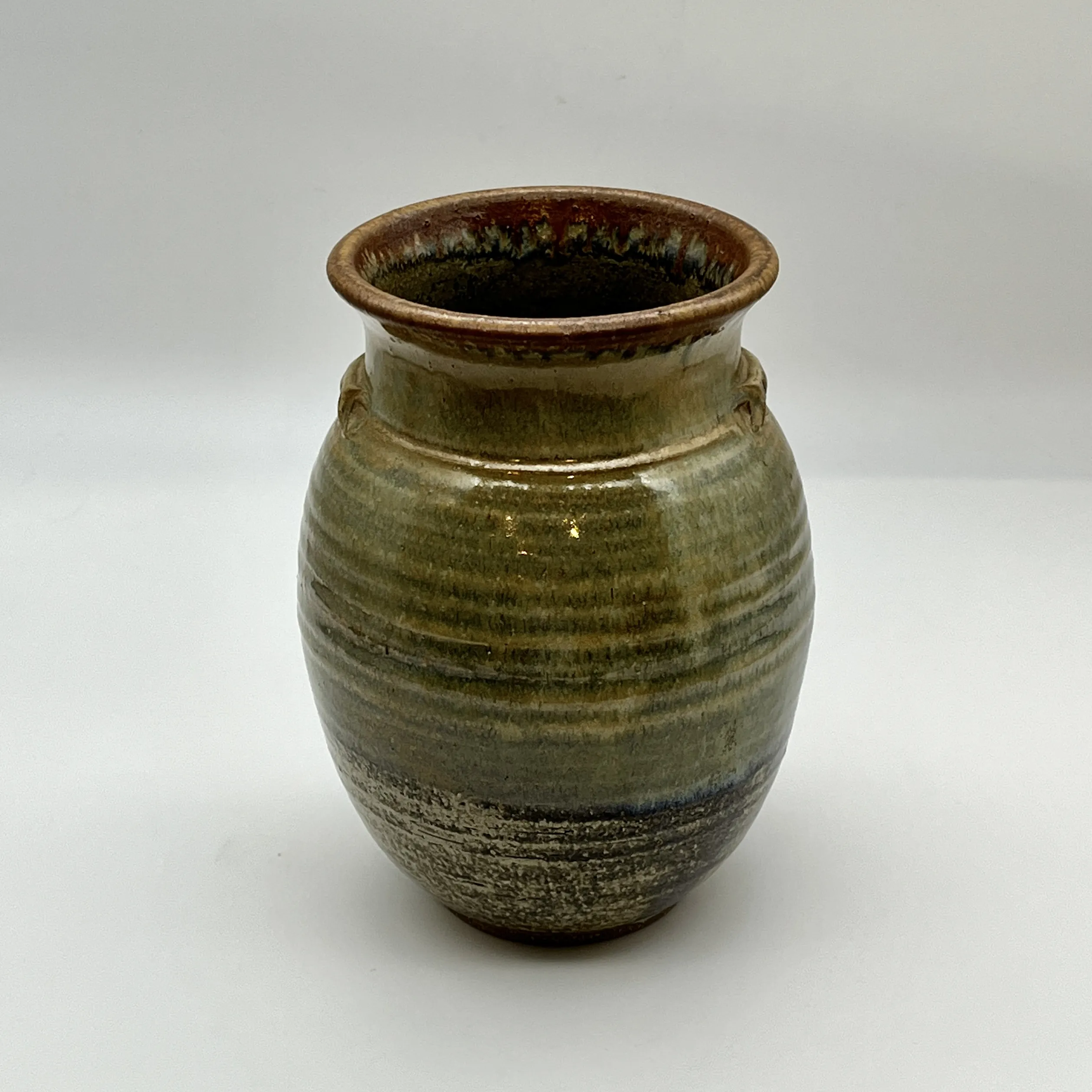 Glazed Ceramic Sage Green Vase 2 Glazed Ceramic Sage Green Vase