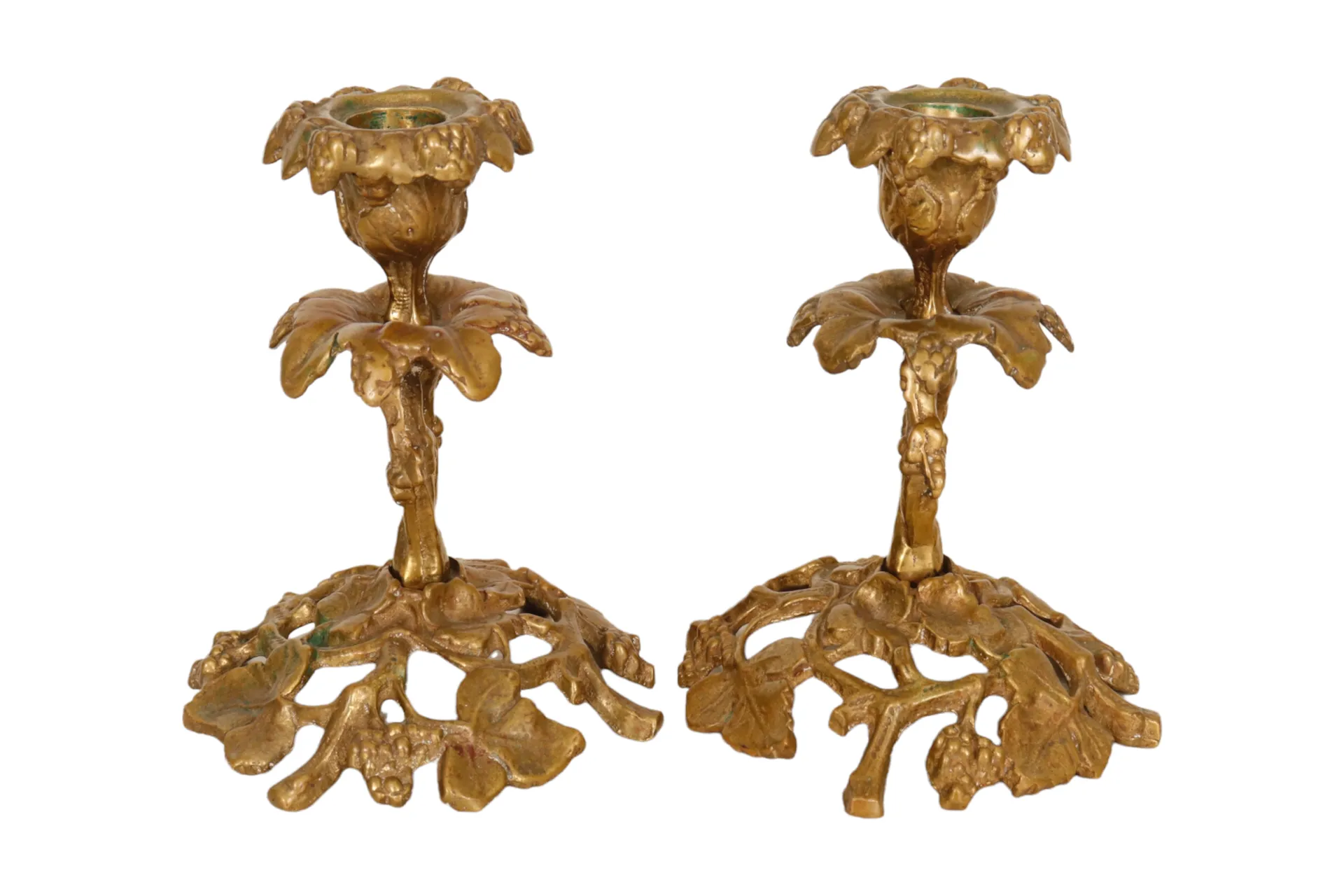 Glo-mar Grape & Vine Candlesticks - Pair 2 Glo-mar Grape & Vine Candlesticks - Pair