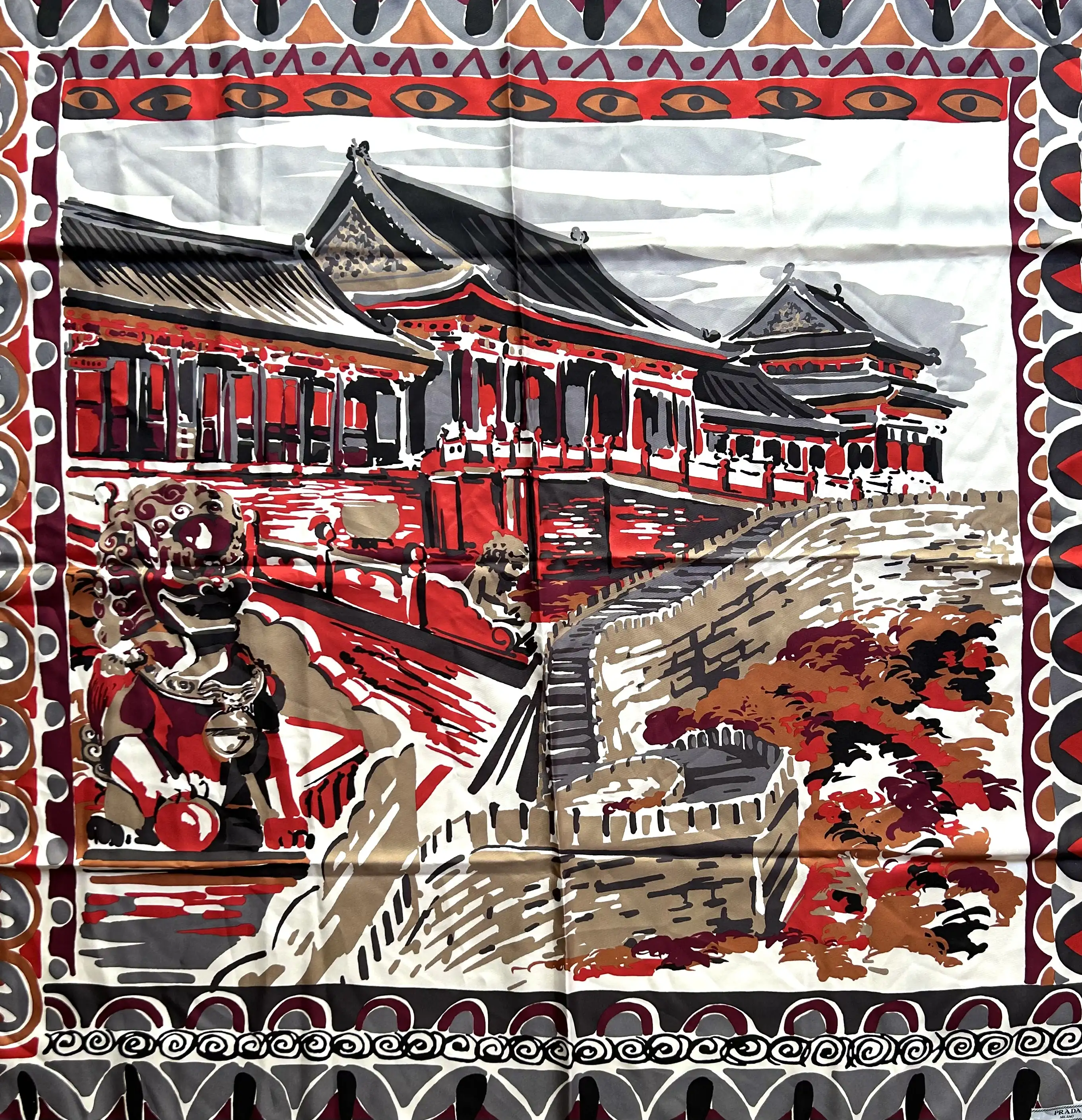 Prada Italian Silk Scarf 9 Prada Italian Silk Scarf