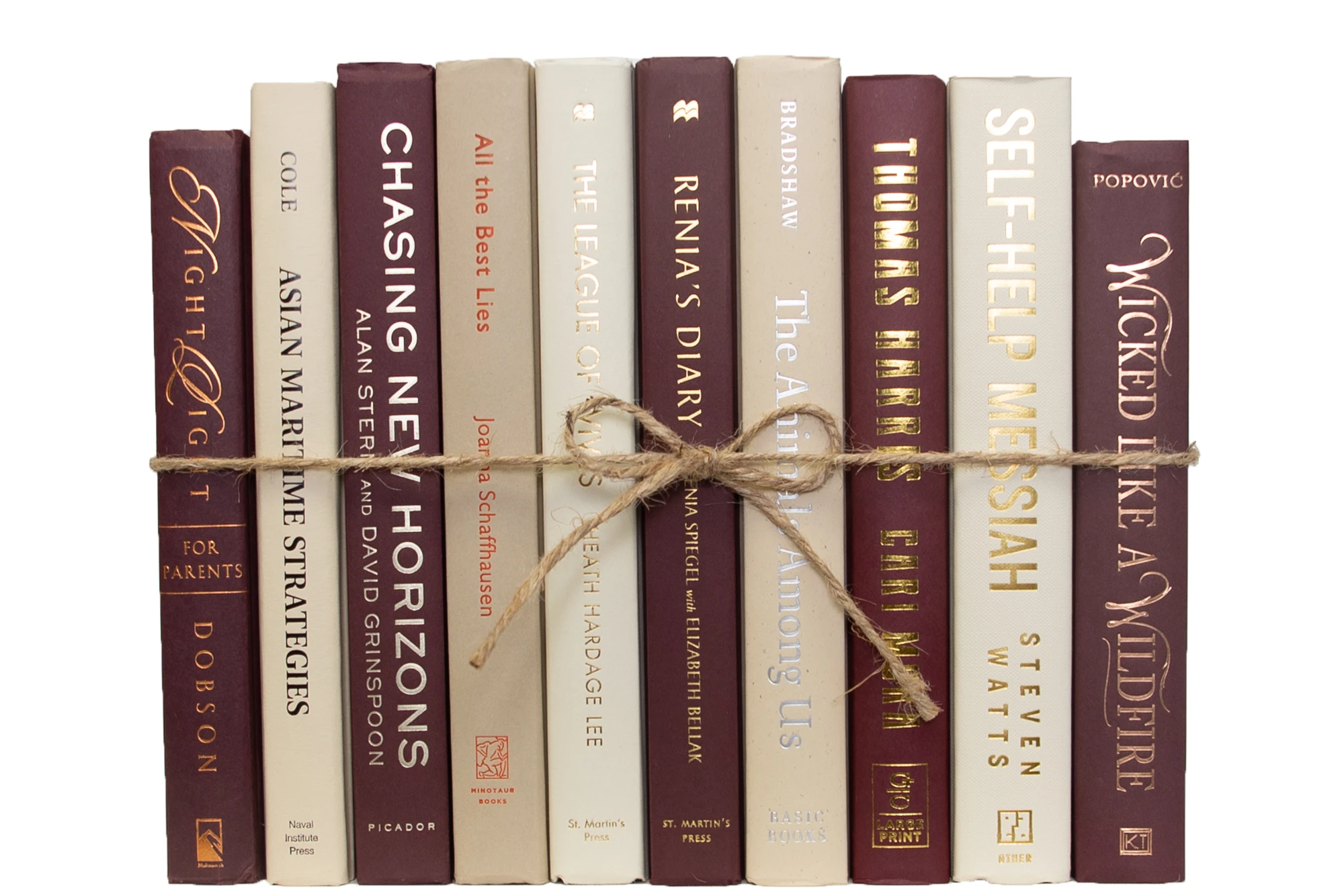 1-Foot Modern Book Bundle, Cabernet 3 1-Foot Modern Book Bundle, Cabernet