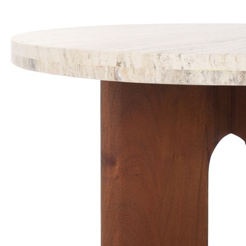 Junia Travertine Accent Table 4 Junia Travertine Accent Table