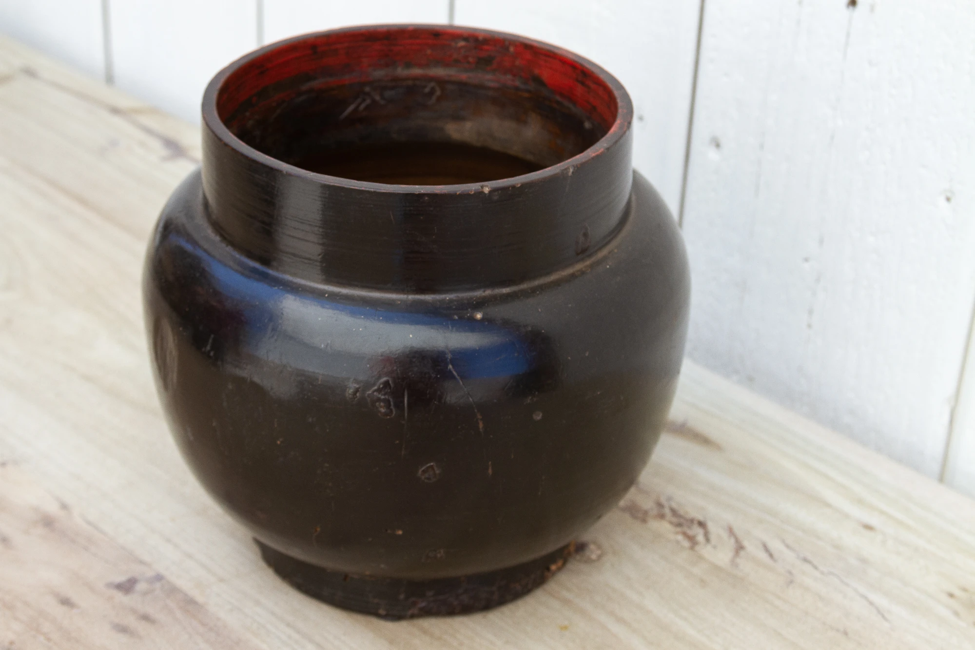 Antique Lacquer Container From Bhutan 5 Antique Lacquer Container From Bhutan