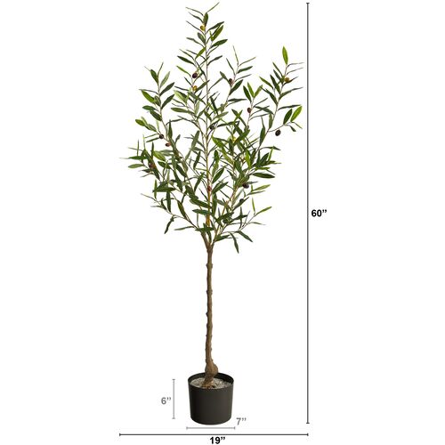 60" Olive Artificial Tree 4 60" Olive Artificial Tree
