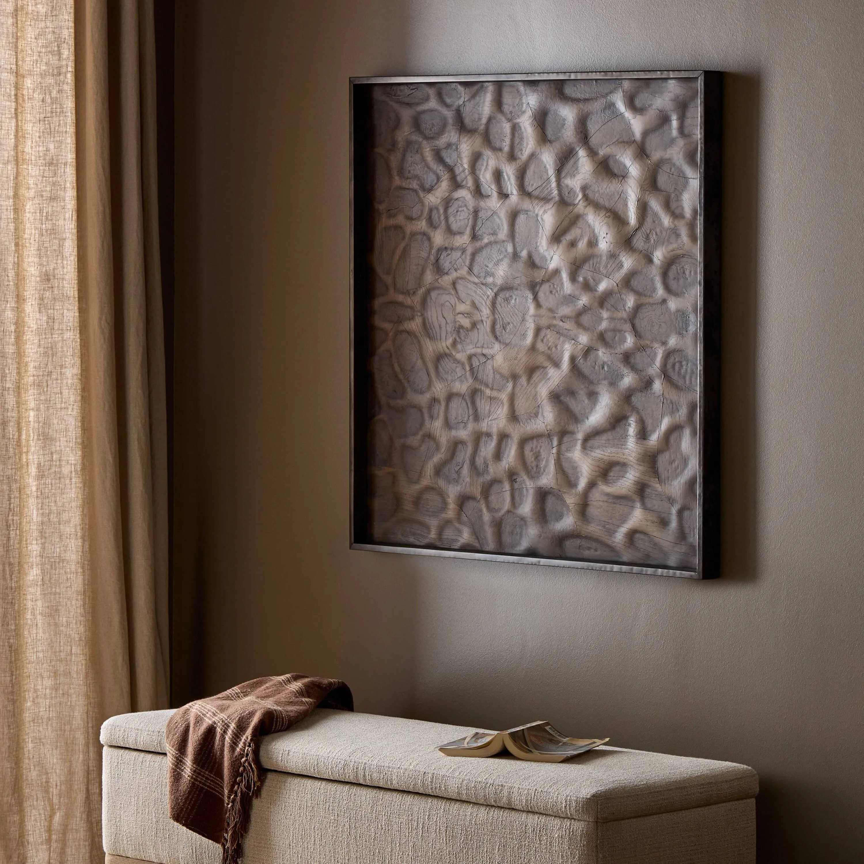 Myrixa Wall Panel, Rust Aluminum/Walnut 2 Myrixa Wall Panel, Rust Aluminum/Walnut