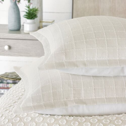 Tonkatsu Check Sham, White 4 Tonkatsu Check Sham, White