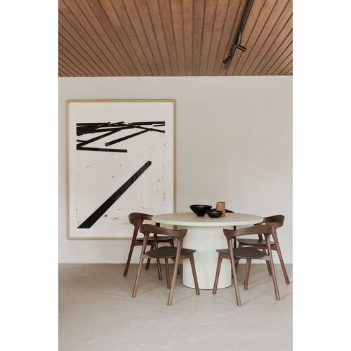 Elements Round Dining Table, Off White 5 Elements Round Dining Table, Off White