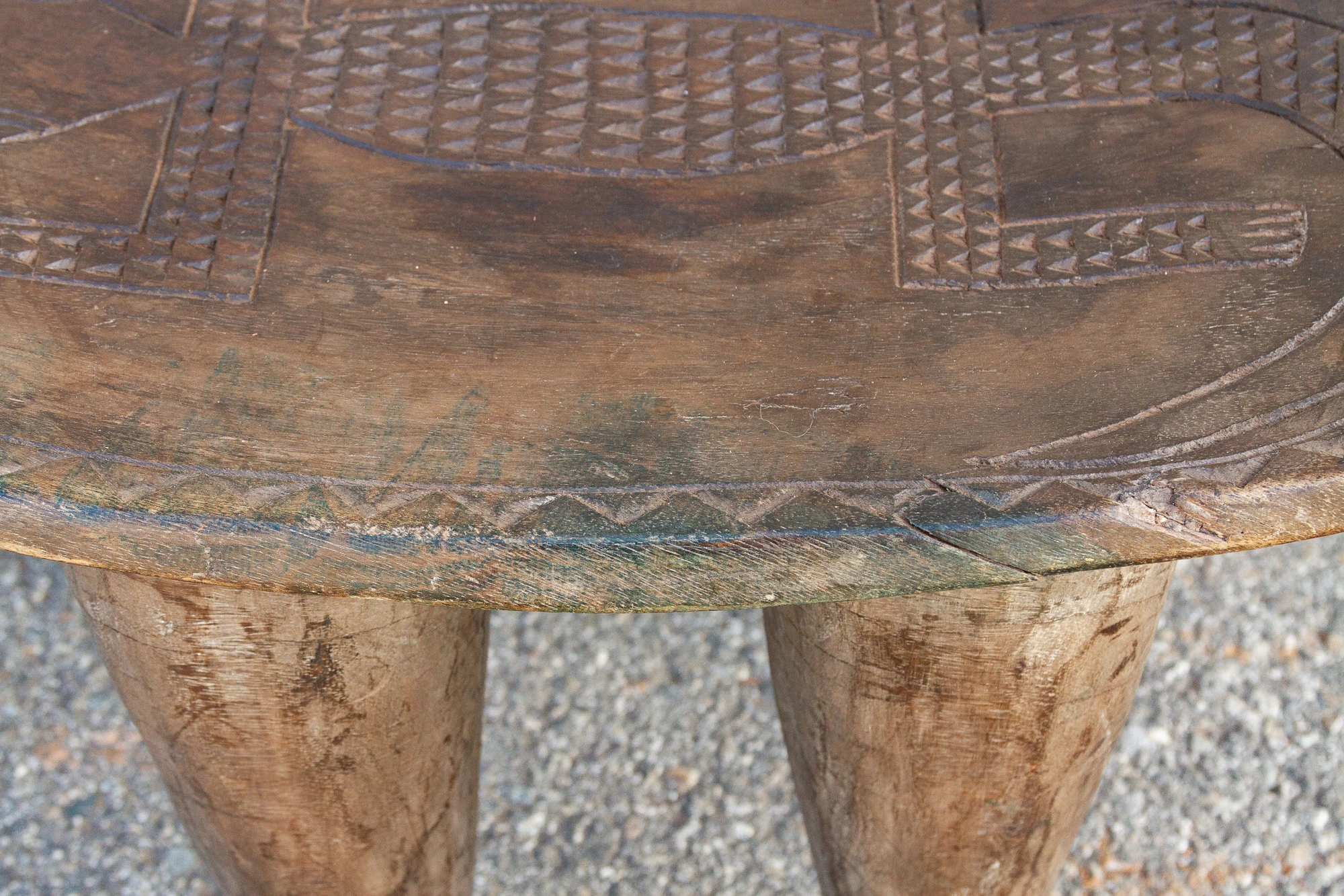 African Geometric Senufo Side Table 8 African Geometric Senufo Side Table
